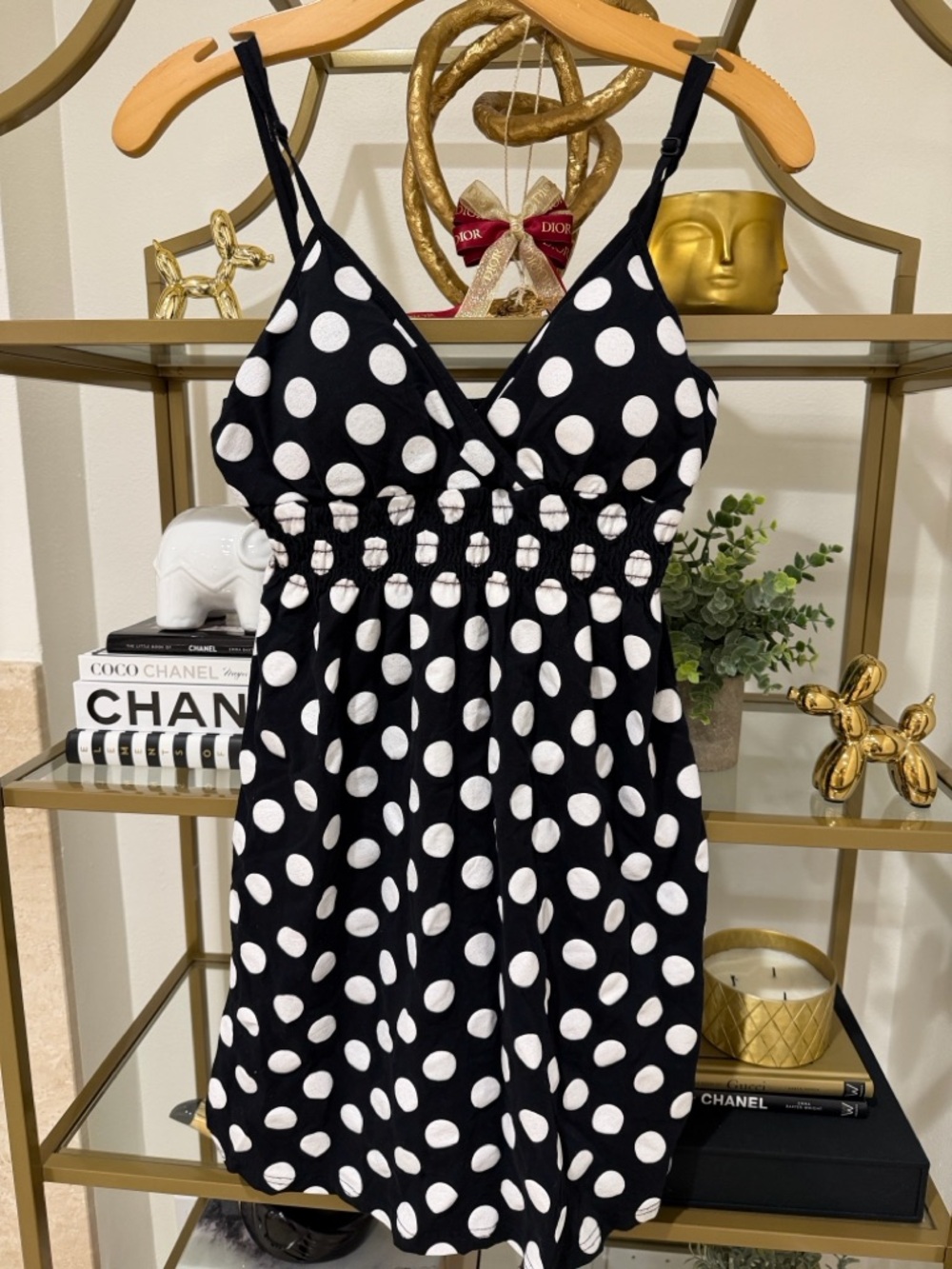 Black and White Polka Dot Mini Dress